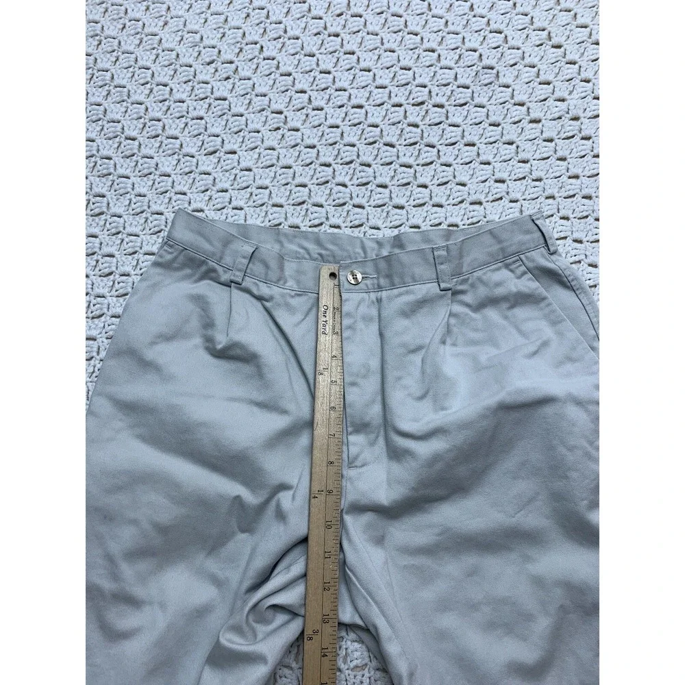 Nike Chino Shorts Mens Tag 34 Approx 32X9 Beige Pleated Front cotton‎ 192213